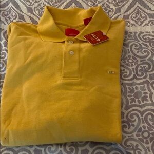 Izod Yellow Polo Shirt Classic Style nwt